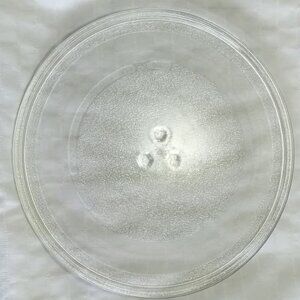 10 inches diameter clear glass microwave plate